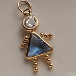 14kt girl topaz charm